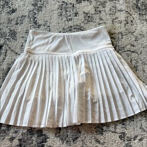 Fabletics White Pleated Mini Skirt